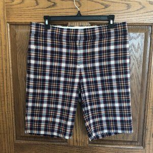 J. CREW - Plaid City Fit Bermuda Shorts SZ 6 Wool Blend London